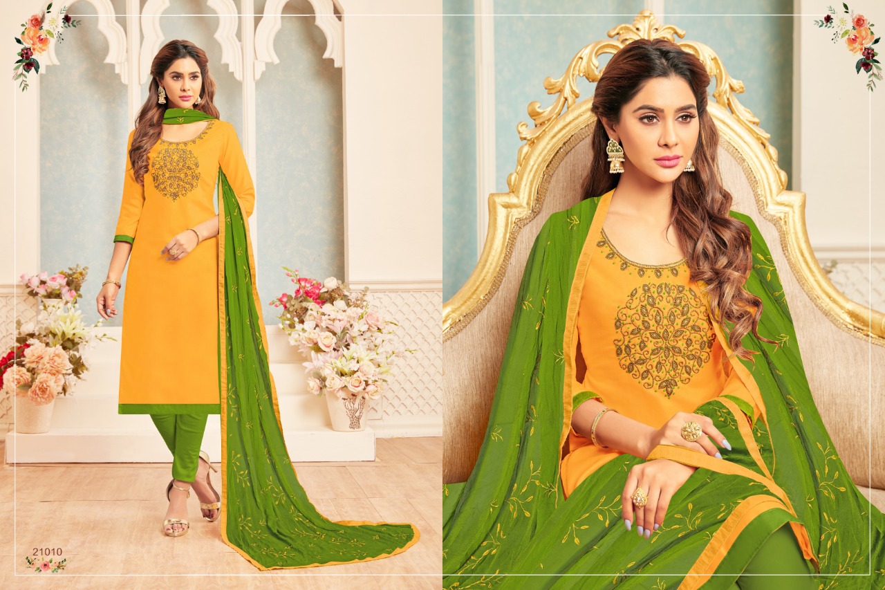Gulabo By Raghav Royal 21001 To 21012 Series Suits Beautiful Stylish Fancy Colorful Designer Party Wear & Ethnic Wear Fancy Cotton Slub Dresses At Wholesale Price