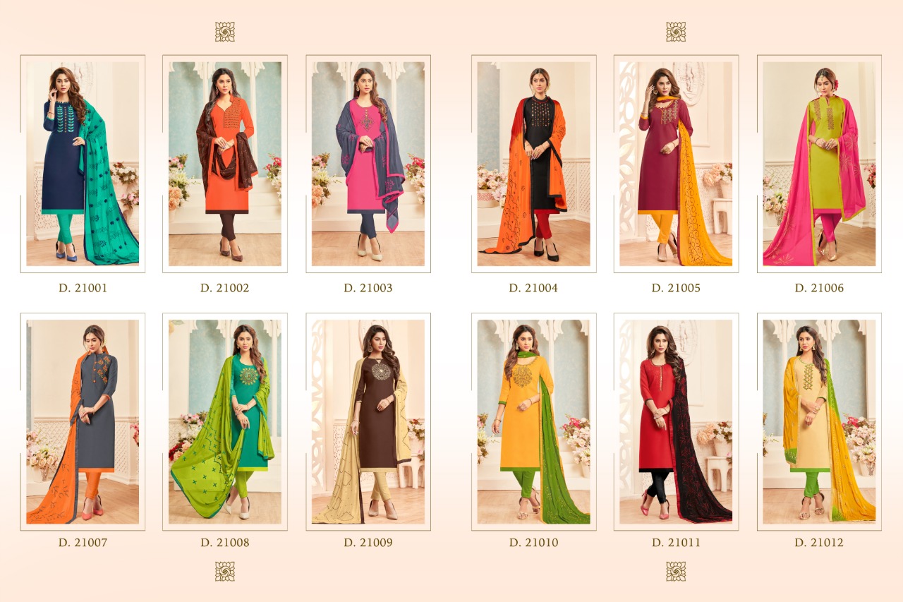 Gulabo By Raghav Royal 21001 To 21012 Series Suits Beautiful Stylish Fancy Colorful Designer Party Wear & Ethnic Wear Fancy Cotton Slub Dresses At Wholesale Price