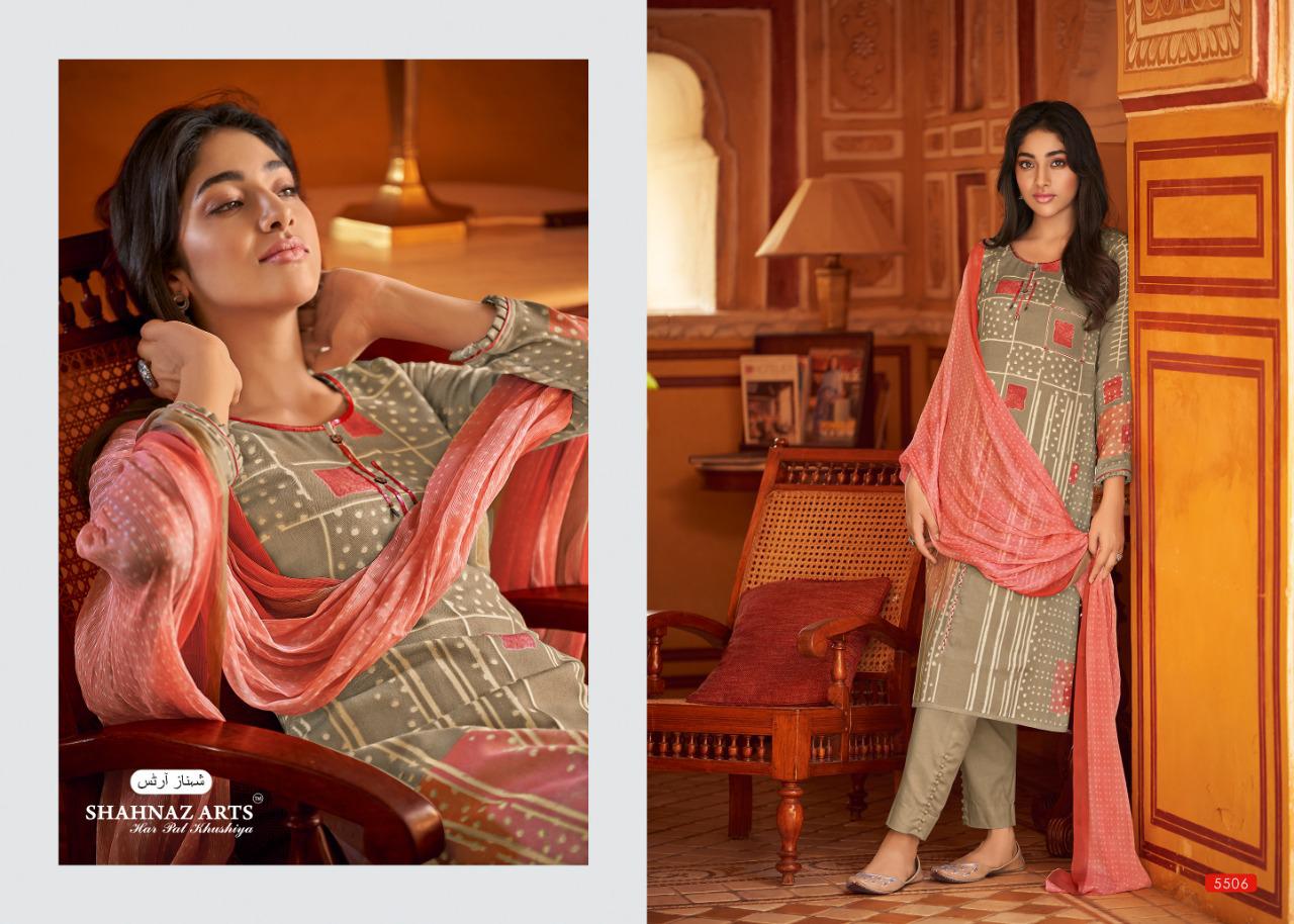 Gulbahar By Shahnaz Arts 5501 To 5508 Series Beautiful Stylish Fancy Colorful Casual & Party Wear & Ethnic Wear Heavy Pashmina With Handwork Dresses At Wholesale Price