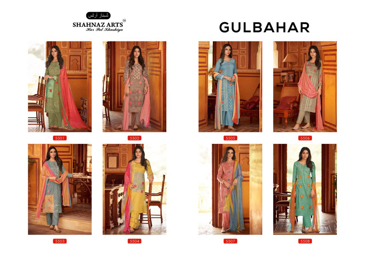 Gulbahar By Shahnaz Arts 5501 To 5508 Series Beautiful Stylish Fancy Colorful Casual & Party Wear & Ethnic Wear Heavy Pashmina With Handwork Dresses At Wholesale Price