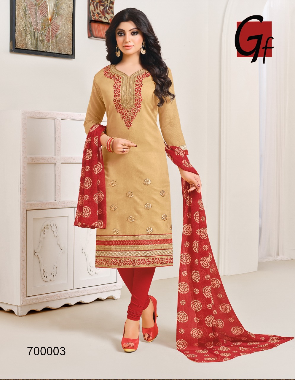 Gulkand By Ganesh Fashion 700002 To 700013 Series Beautiful Stylish Fancy Colorful Casual Wear & Ethnic Wear Chanderi Cotton Printed Dresses At Wholesale Price