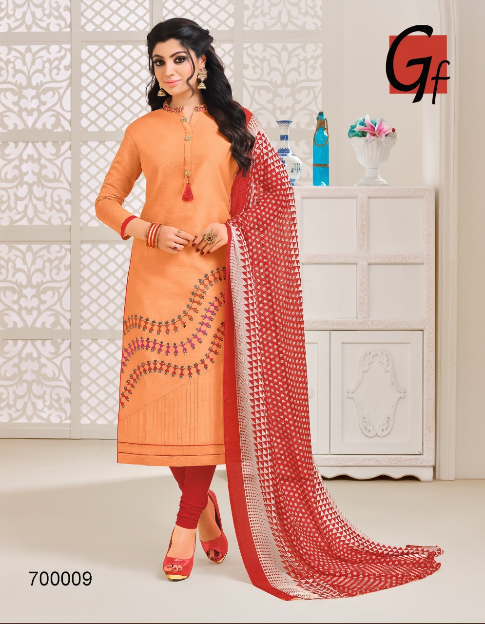 Gulkand By Ganesh Fashion 700002 To 700013 Series Beautiful Stylish Fancy Colorful Casual Wear & Ethnic Wear Chanderi Cotton Printed Dresses At Wholesale Price