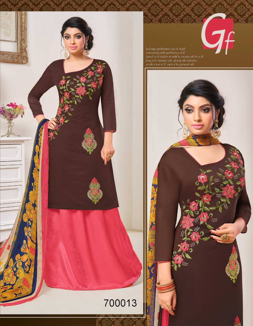 Gulkand By Ganesh Fashion 700002 To 700013 Series Beautiful Stylish Fancy Colorful Casual Wear & Ethnic Wear Chanderi Cotton Printed Dresses At Wholesale Price