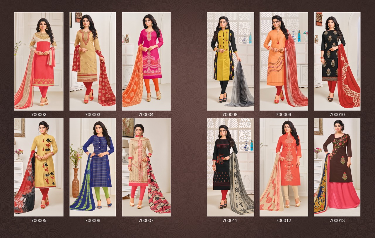 Gulkand By Ganesh Fashion 700002 To 700013 Series Beautiful Stylish Fancy Colorful Casual Wear & Ethnic Wear Chanderi Cotton Printed Dresses At Wholesale Price