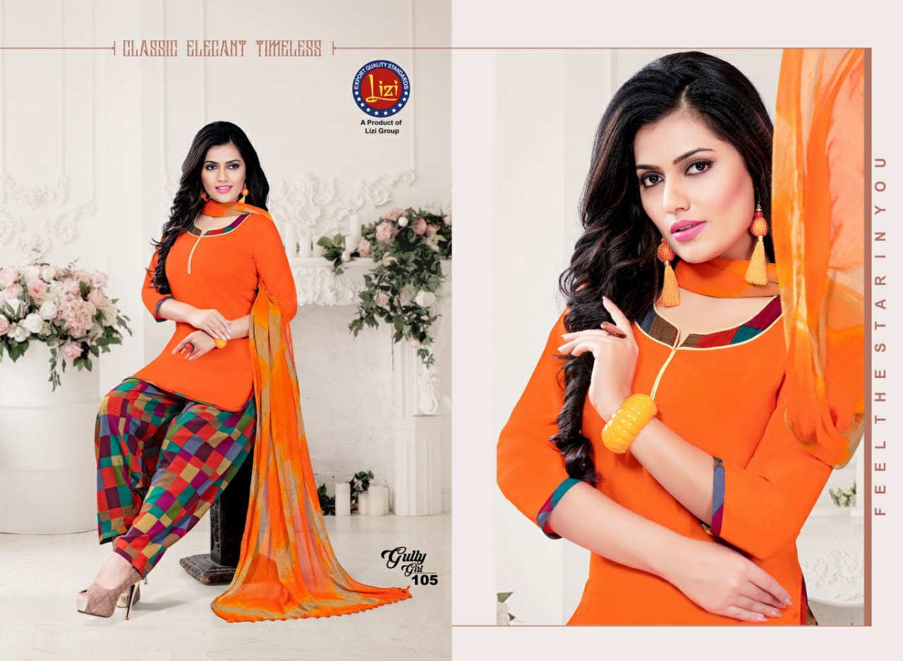 Gully Girl By Lizi 101 To 108 Series Beautiful Patiyala Stylish Colorful Fancy Casual Wear & Ethnic Wear & Ready To Wear Rayon Printed Dresses At Wholesale Price