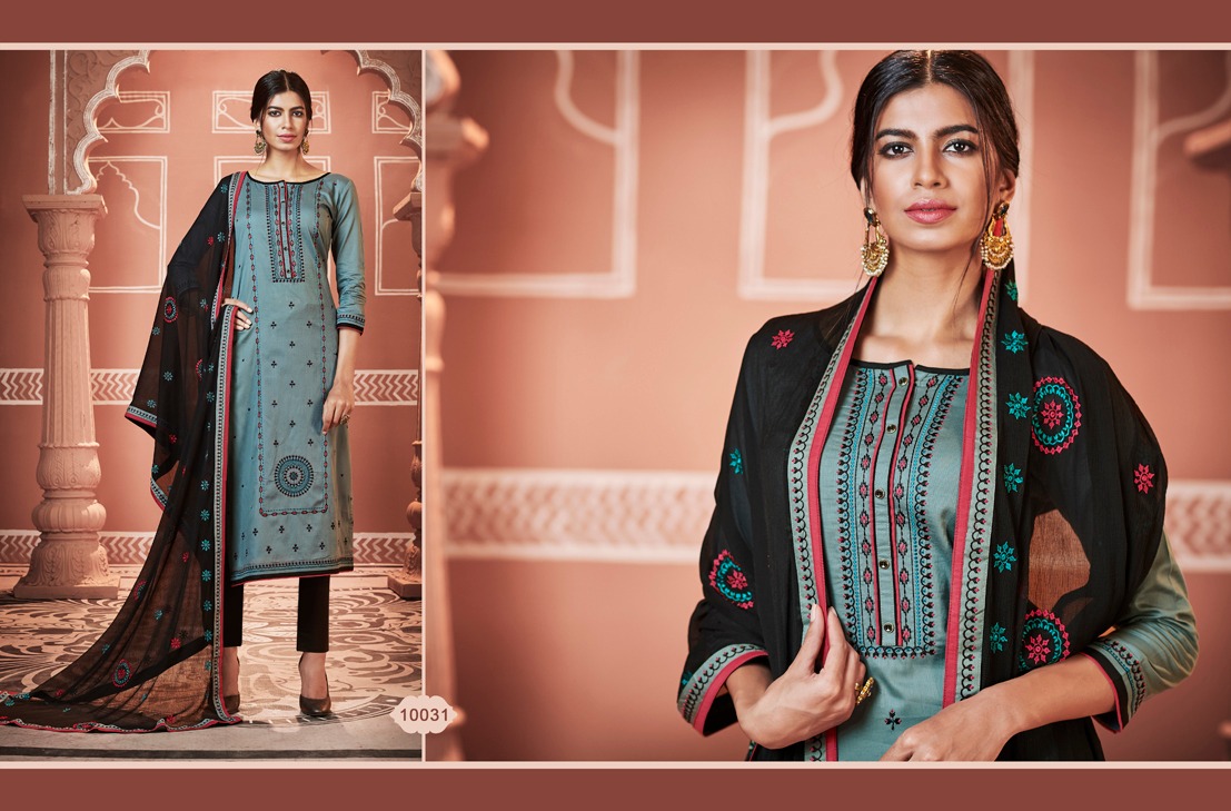 Gulmohar By Ramaiya 10031 To 10038 Series Suits Collection Beautiful Stylish Fancy Colorful Party Wear & Occasional Wear Jam Code Silk With Work Dresses At Wholesale Price