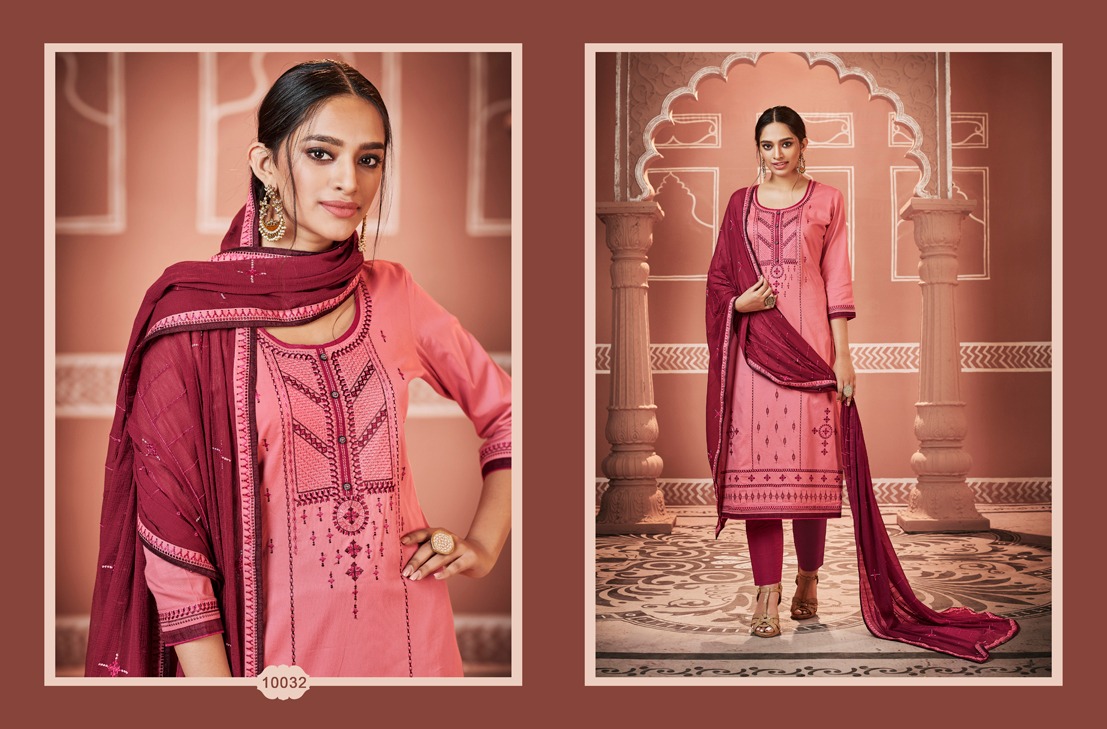 Gulmohar By Ramaiya 10031 To 10038 Series Suits Collection Beautiful Stylish Fancy Colorful Party Wear & Occasional Wear Jam Code Silk With Work Dresses At Wholesale Price