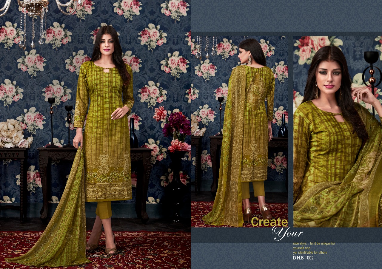 Gulmohar By Shri Vijay 1001 To 1008 Series Beautiful Stylish Fancy Colorful Casual Wear & Ethnic Wear Pure Cambric Cotton Printed Dresses At Wholesale Price
