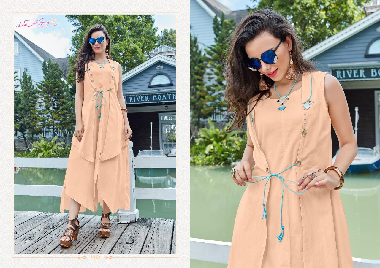 Gulnaaz By Sin Zara 3501 To 3507 Series Beautiful Colorful Stylish Fancy Casual Wear & Ethnic Wear & Ready To Wear Cotton Kurtis At Wholesale Price