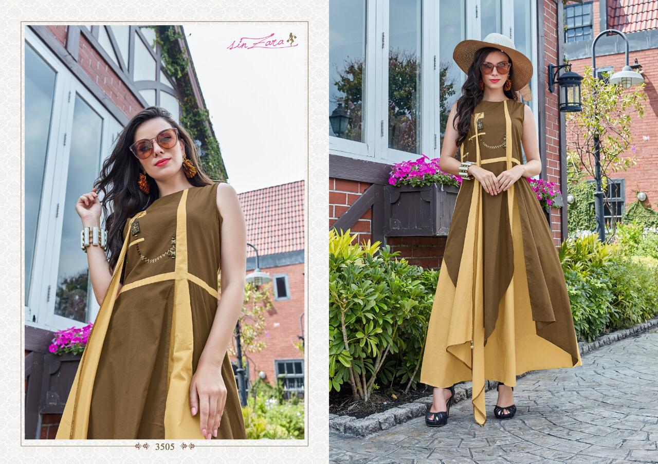 Gulnaaz By Sin Zara 3501 To 3507 Series Beautiful Colorful Stylish Fancy Casual Wear & Ethnic Wear & Ready To Wear Cotton Kurtis At Wholesale Price