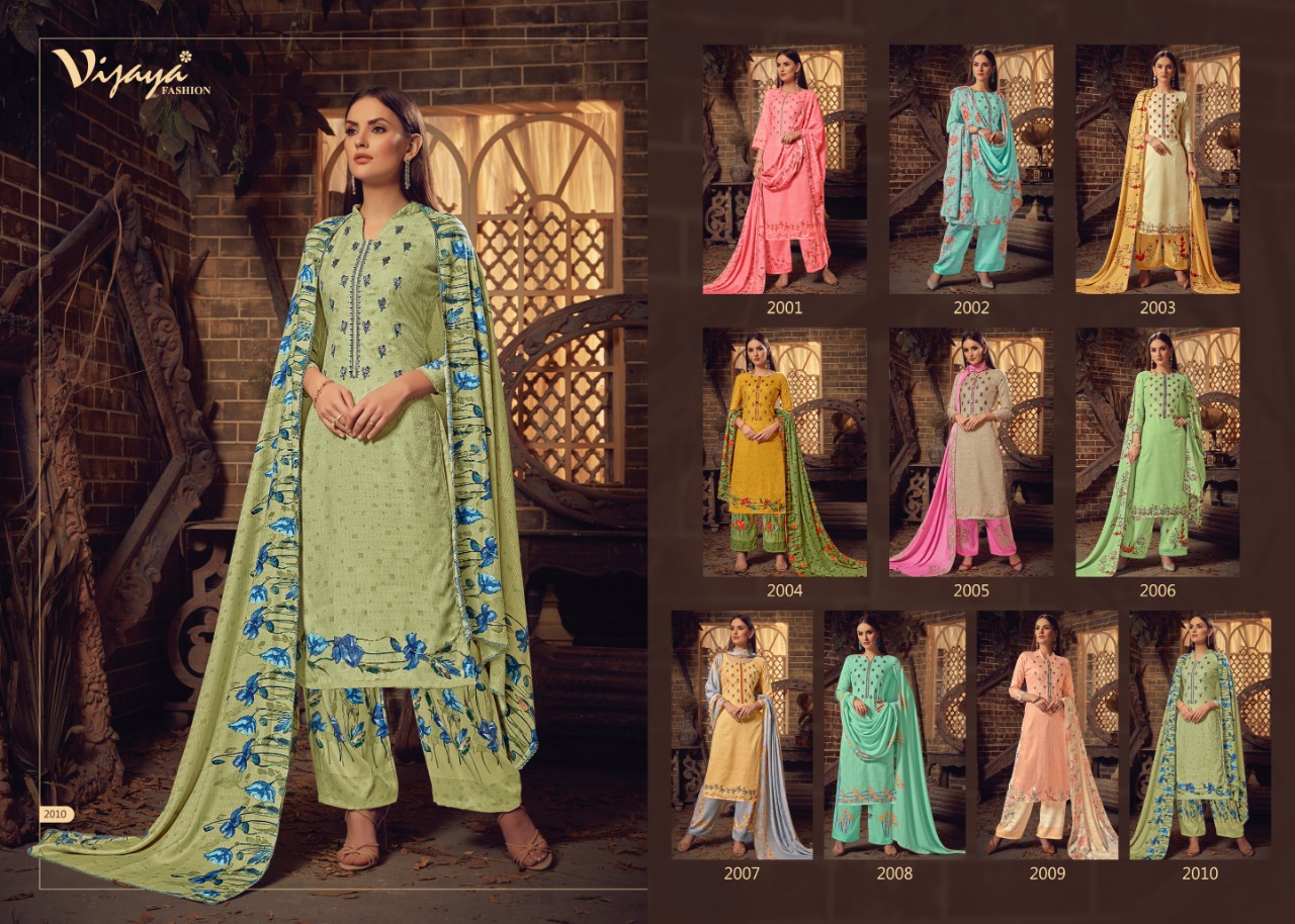 Gulsan By Vijaya Fashion 2001 To 2010 Series Designer Suits Collection Beautiful Stylish Fancy Colorful Party Wear & Occasional Wear Pashmina Embroidery Dresses At Wholesale Price