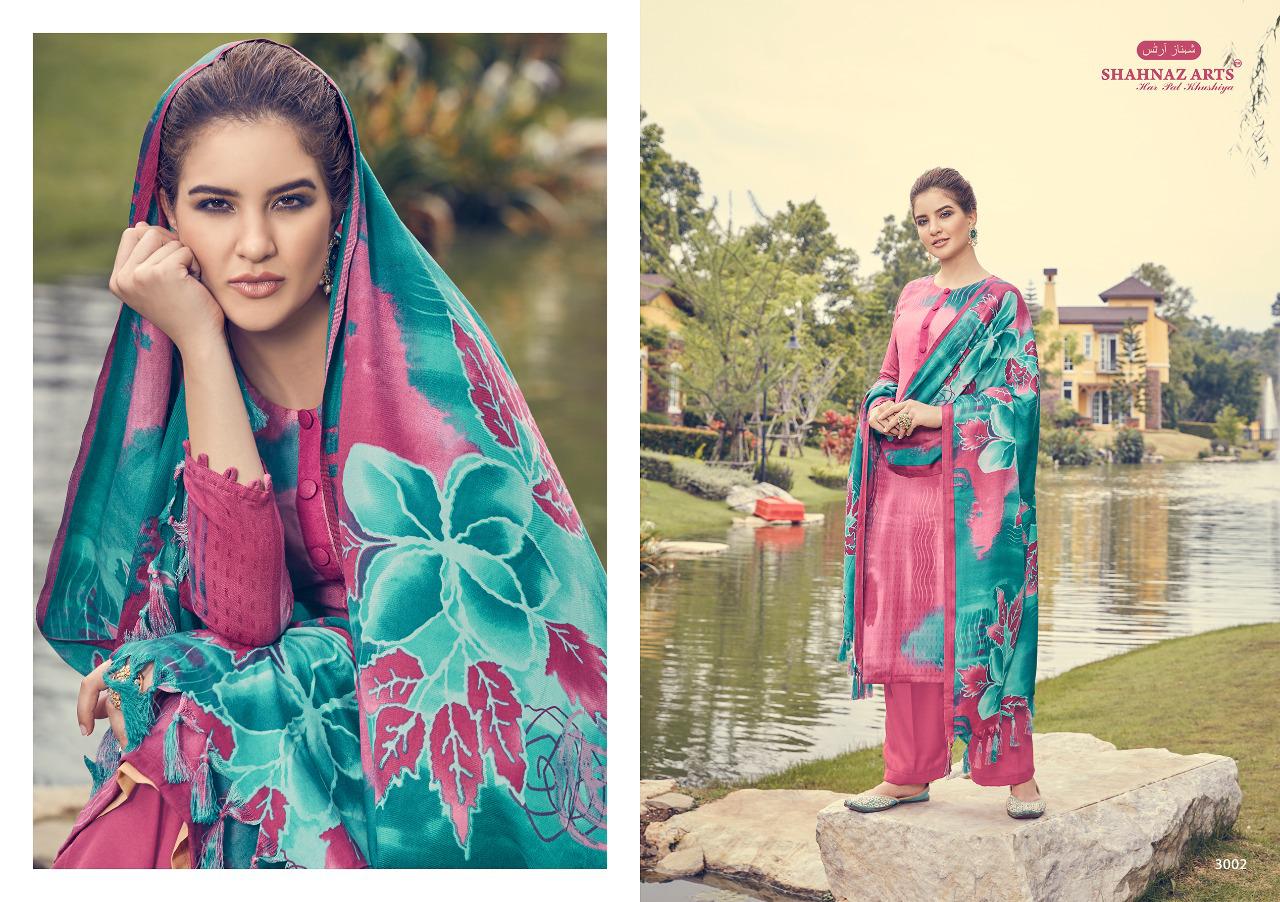 Gulshan Vol-3 By Shahnaz Arts 3001 To 3008 Series Designer Suits Collection Beautiful Stylish Fancy Colorful Party Wear & Occasional Wear Pure Pashmina Printed Dresses At Wholesale Price