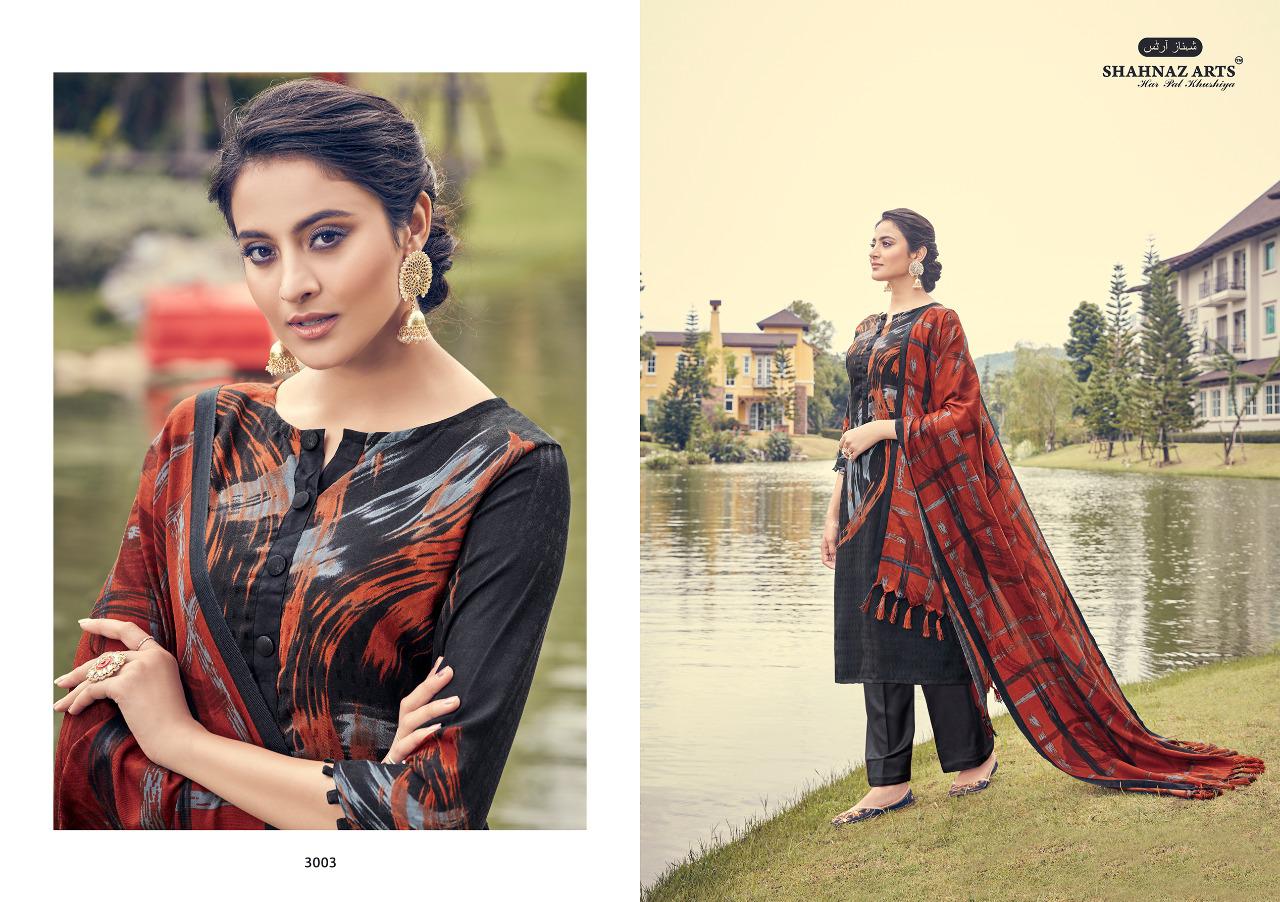 Gulshan Vol-3 By Shahnaz Arts 3001 To 3008 Series Designer Suits Collection Beautiful Stylish Fancy Colorful Party Wear & Occasional Wear Pure Pashmina Printed Dresses At Wholesale Price