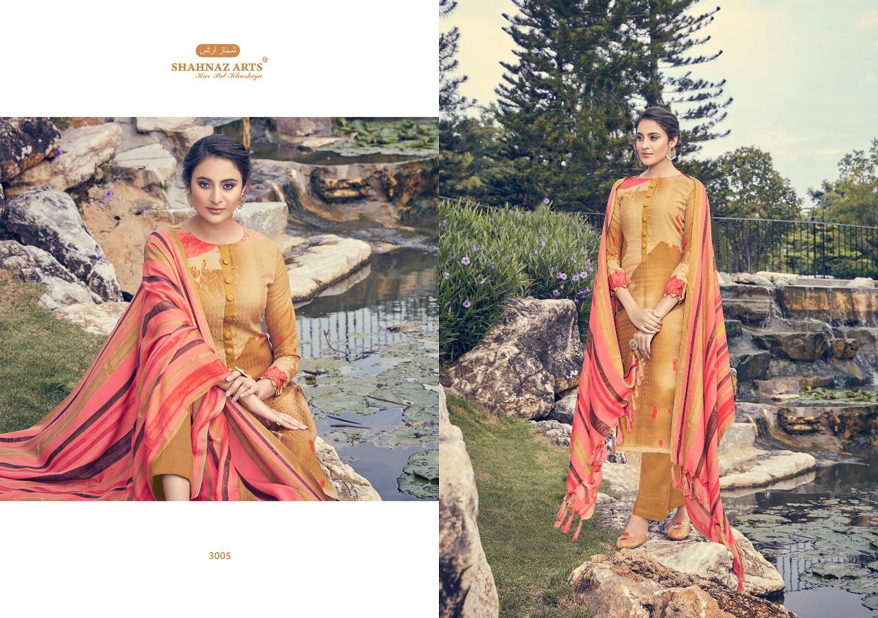 Gulshan Vol-3 By Shahnaz Arts 3001 To 3008 Series Designer Suits Collection Beautiful Stylish Fancy Colorful Party Wear & Occasional Wear Pure Pashmina Printed Dresses At Wholesale Price