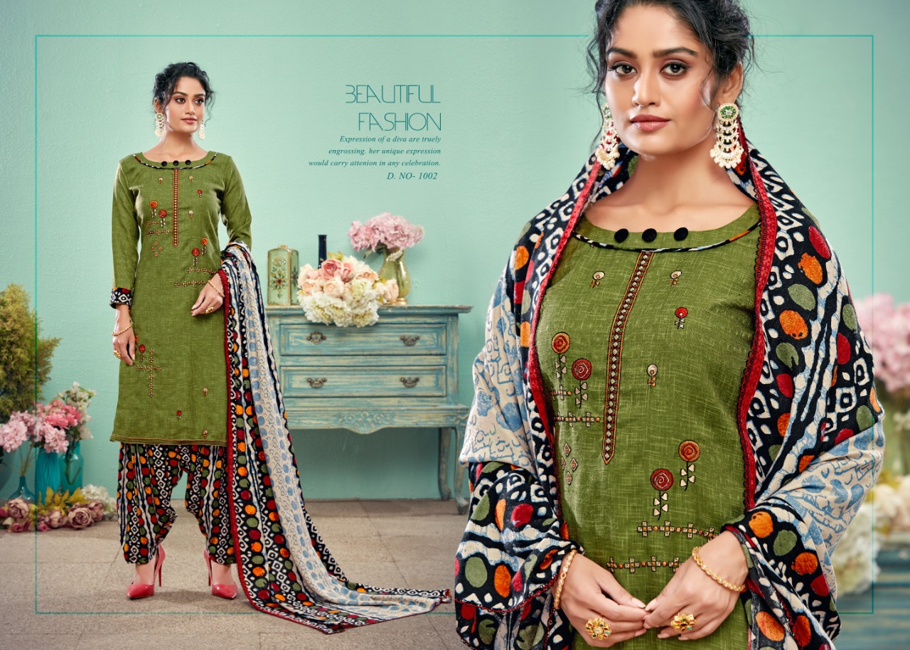 Gulzar By Vijaya Fashion 1001 To 1010 Series Designer Patiyala Suits Collection Beautiful Stylish Fancy Colorful Party Wear & Ethnic Wear Pashmina Embroidery Dresses At Wholesale Price