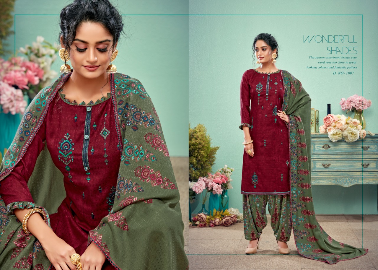Gulzar By Vijaya Fashion 1001 To 1010 Series Designer Patiyala Suits Collection Beautiful Stylish Fancy Colorful Party Wear & Ethnic Wear Pashmina Embroidery Dresses At Wholesale Price