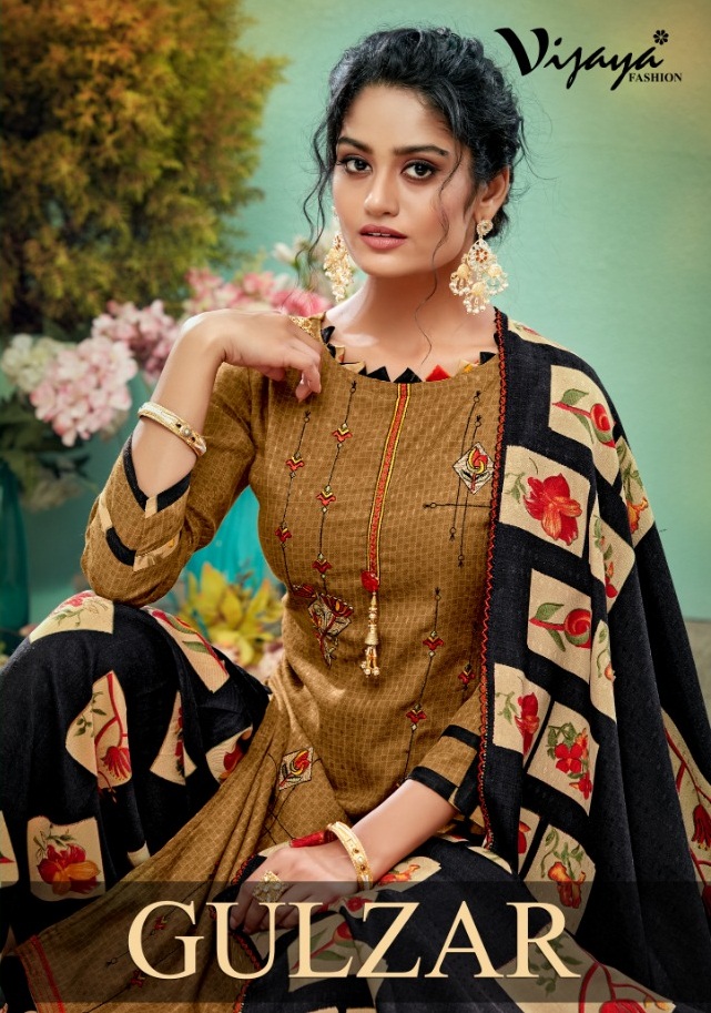 Gulzar By Vijaya Fashion 1001 To 1010 Series Designer Patiyala Suits Collection Beautiful Stylish Fancy Colorful Party Wear & Ethnic Wear Pashmina Embroidery Dresses At Wholesale Price