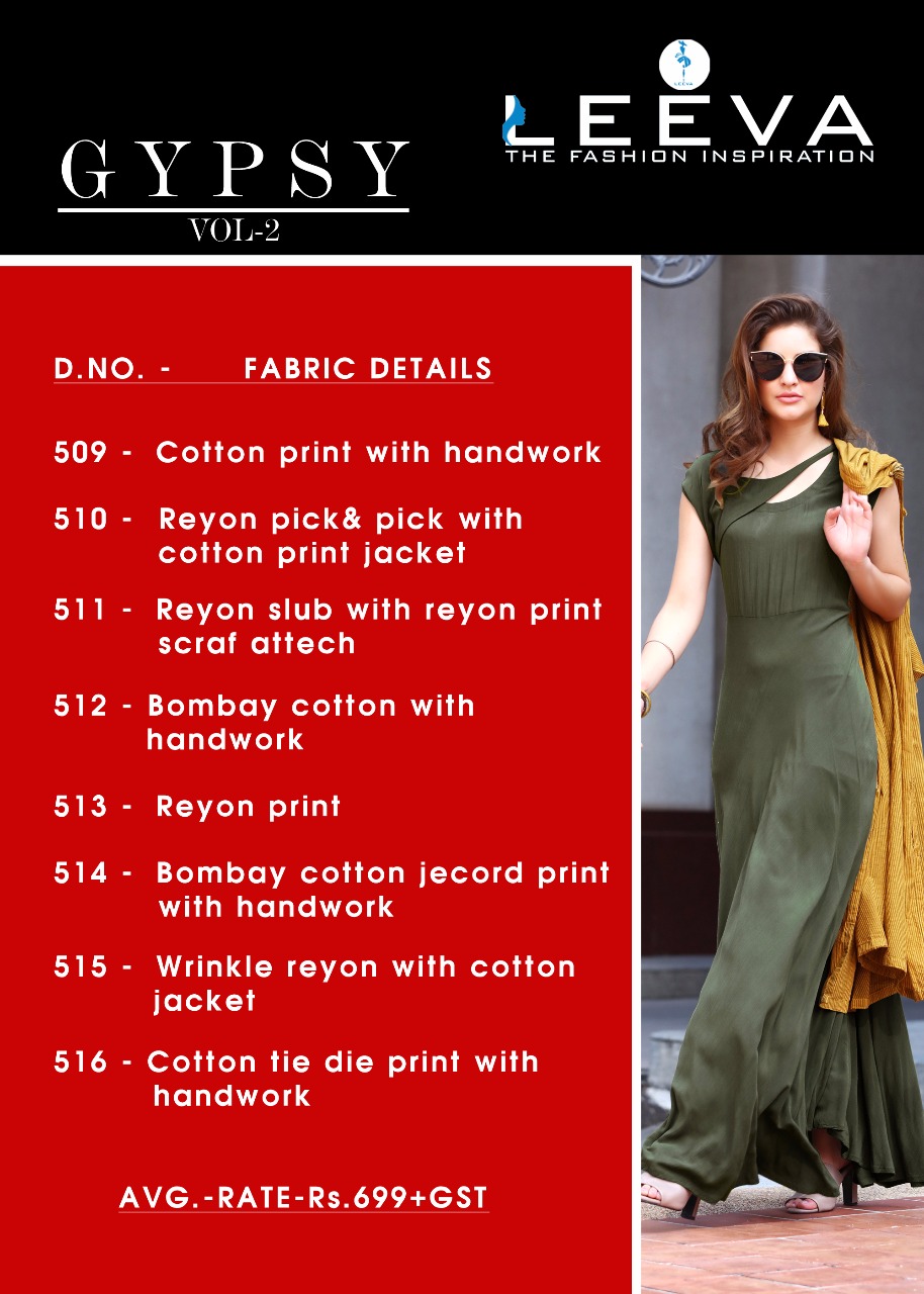 Gypsy Vol-2 By Leeva 5009 To 516 Series Designer Beautiful Colorful Stylish Fancy Casual Wear & Ethnic Wear & Ready To Wear Rayon & Cotton Printed Kurtis At Wholesale Price