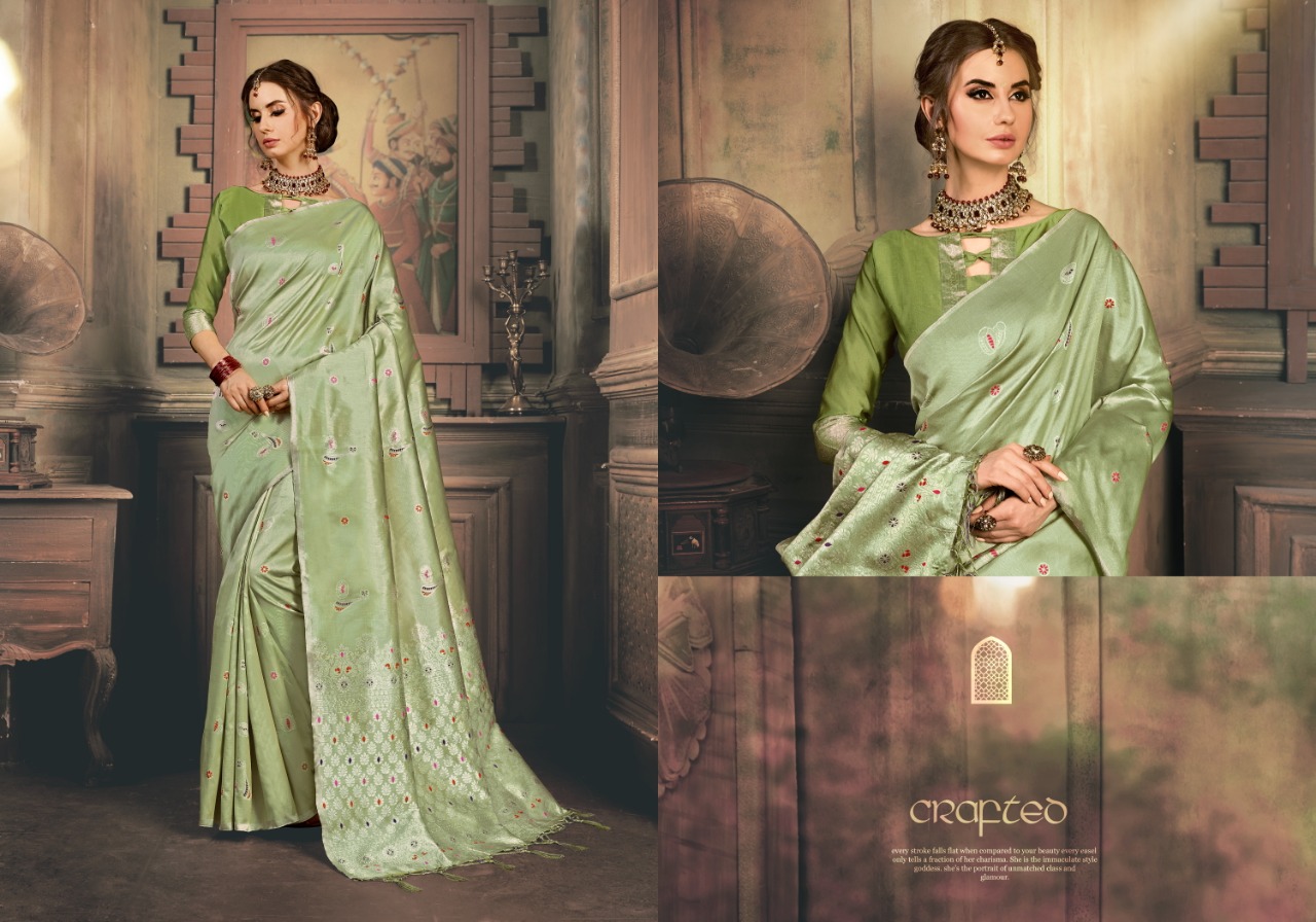 Hamsini Silk By Yadu Nandan Fashion 1001 To 1010 Series Indian Traditional Wear Collection Beautiful Stylish Fancy Colorful Party Wear & Occasional Wear Kanjivaram Art Silk Sarees At Wholesale Price