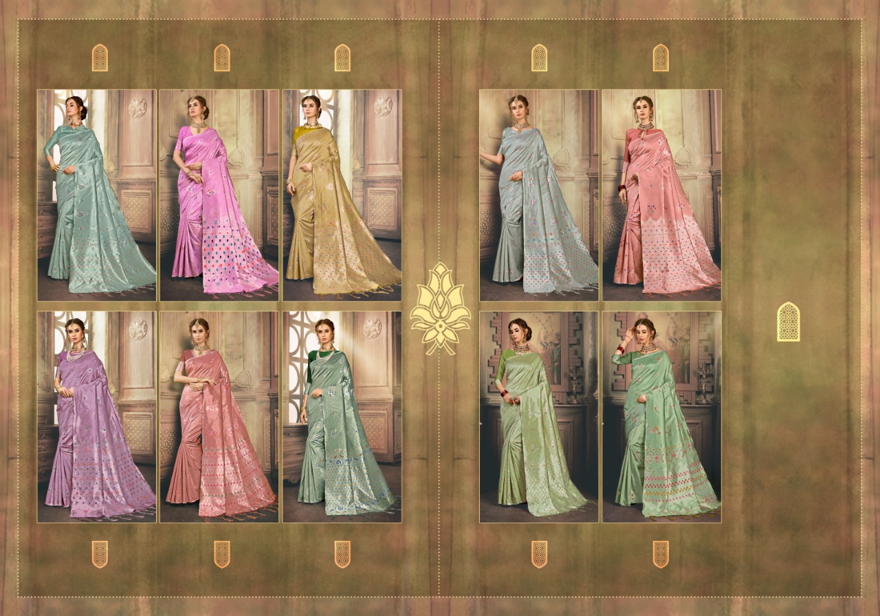 Hamsini Silk By Yadu Nandan Fashion 1001 To 1010 Series Indian Traditional Wear Collection Beautiful Stylish Fancy Colorful Party Wear & Occasional Wear Kanjivaram Art Silk Sarees At Wholesale Price