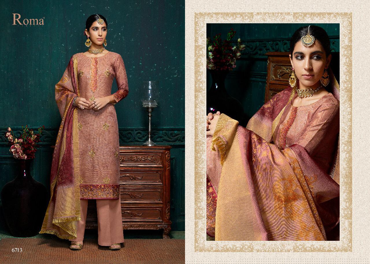 Harmony Collection By Roma Fashions 6710 To 6719 Series Beautiful Suits Stylish Fancy Colorful Party Wear & Ethnic Wear Kota Cheks Digital Printed Dresses At Wholesale Price