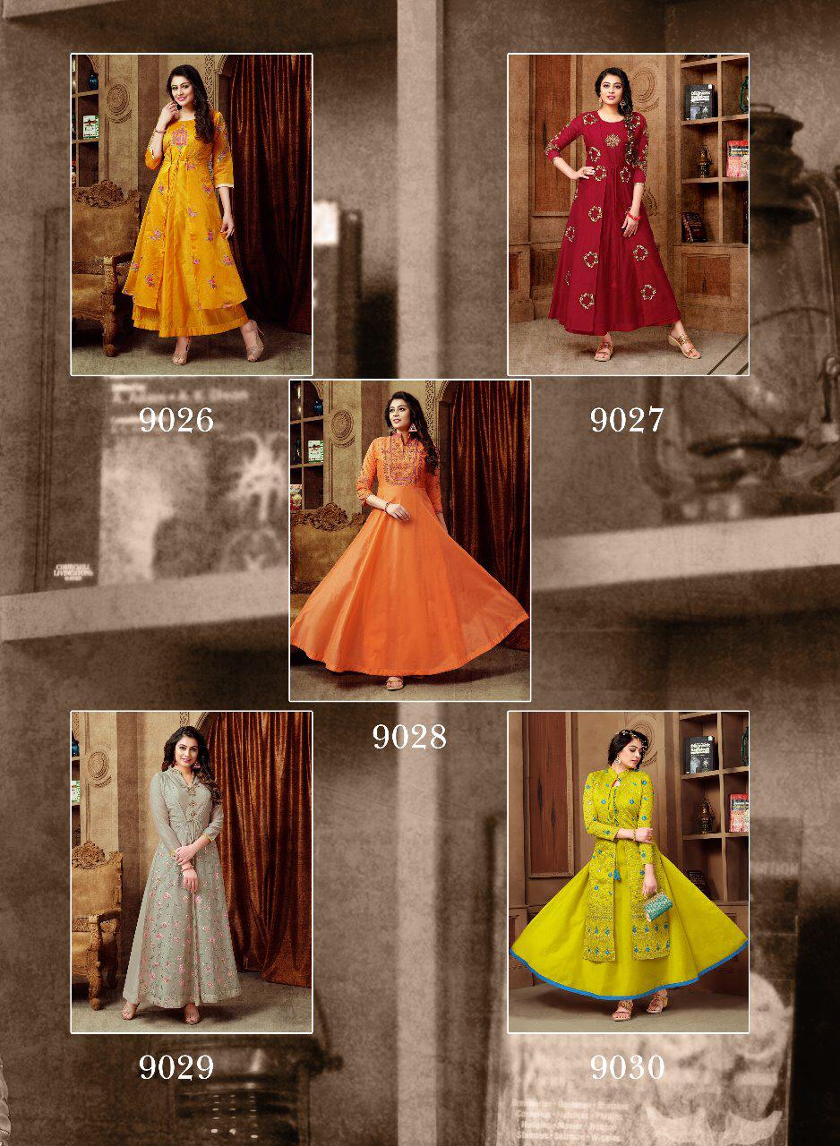 Haseen Pal Vol-4 By A.f 9026 To 9030 Series Beautiful Stylish Fancy Colorful Casual Wear & Ethnic Wear Heavy Modal Print Kurtis At Wholesale Price