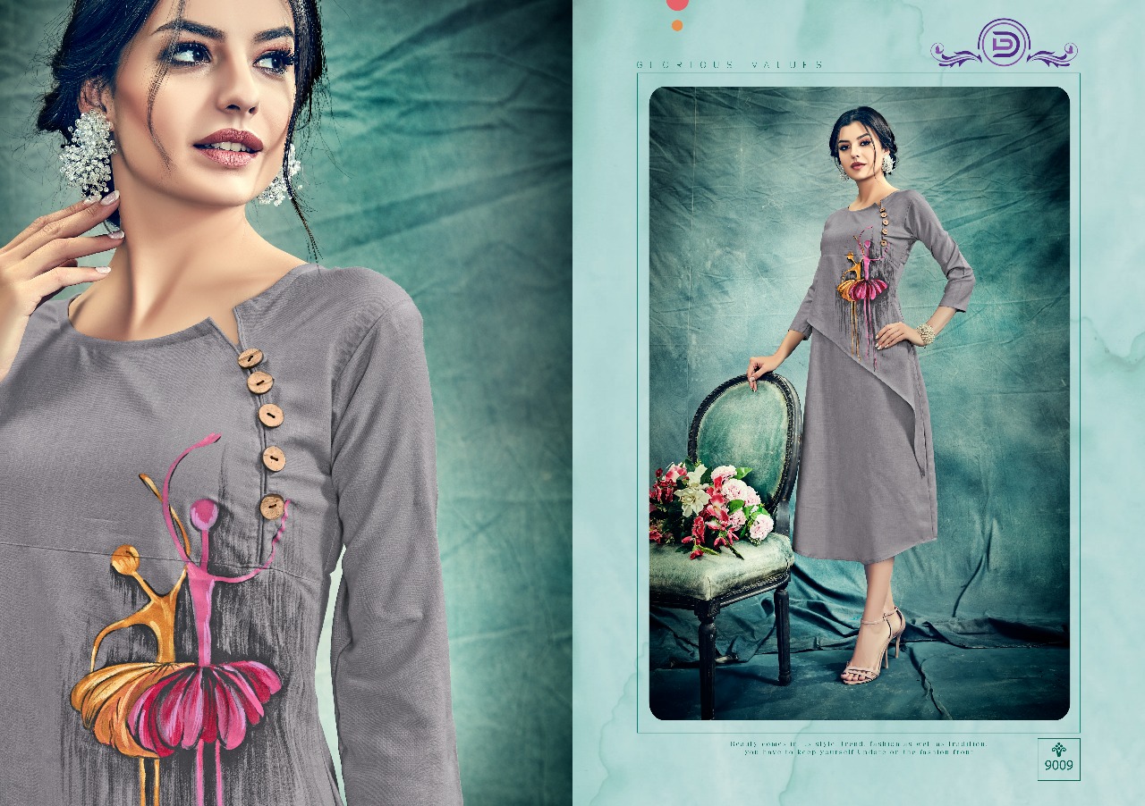 Hastkala By Diva Designs 9009 To 9017 Series Stylish Beautiful Colorful Fancy Stylish Casual Wear & Ethnic Wear Ruby Silk Embroidered Kurtis At Wholesale Price