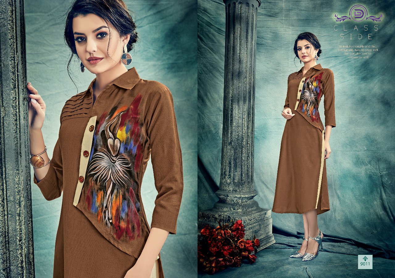 Hastkala By Diva Designs 9009 To 9017 Series Stylish Beautiful Colorful Fancy Stylish Casual Wear & Ethnic Wear Ruby Silk Embroidered Kurtis At Wholesale Price