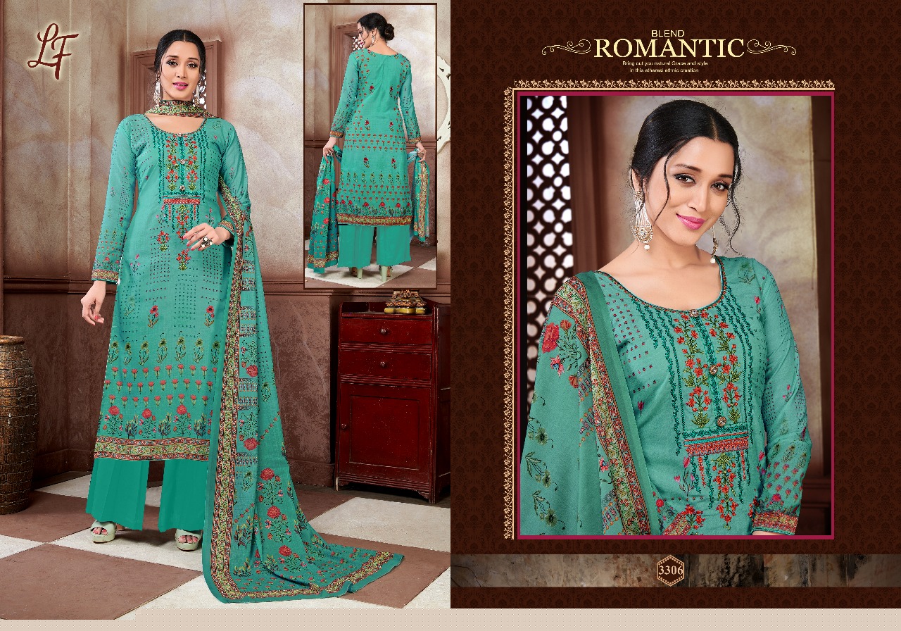 Heena Vol-33 By Lavli Fashion 33001 To 33008 Series Beautiful Stylish Designer Printed And Embroidered Party Wear Occasional Wear Muslin Cotton Embroidered Dresses At Wholesale Price
