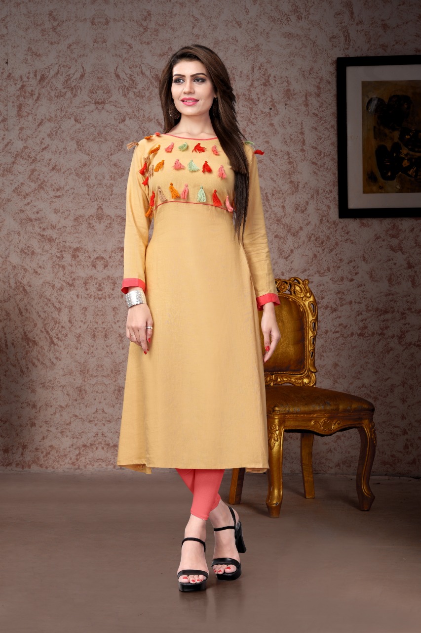 Heer By A.f 1001 To 1006 Series Beautiful Stylish Fancy Colorful Casual Wear & Ethnic Wear Heavy Rayon Flex Print With Work Kurtis At Wholesale Price
