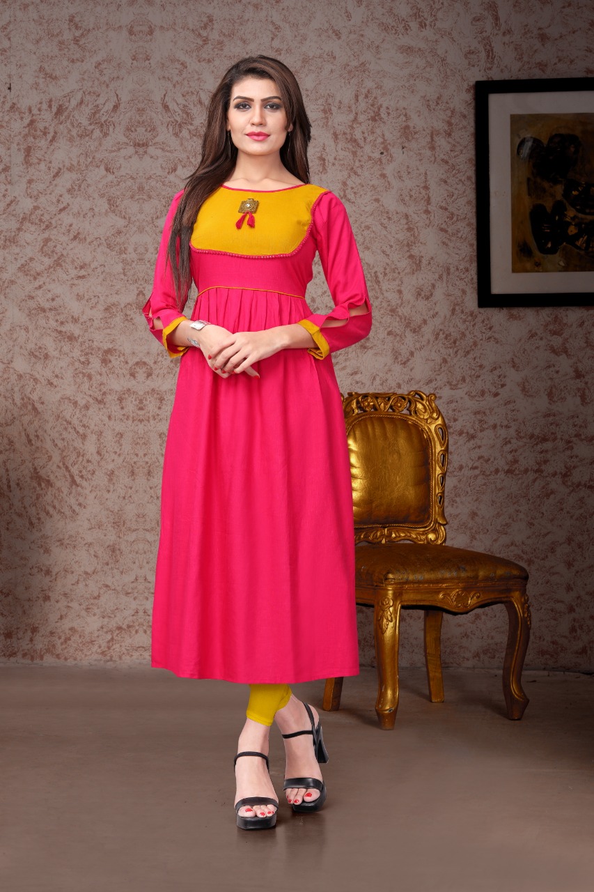 Heer By A.f 1001 To 1006 Series Beautiful Stylish Fancy Colorful Casual Wear & Ethnic Wear Heavy Rayon Flex Print With Work Kurtis At Wholesale Price