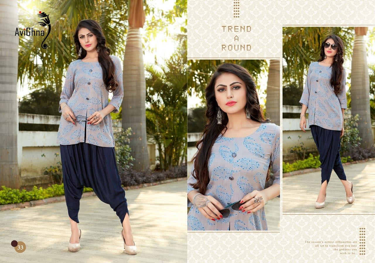 Heer By Avighna Creation 31 To 39 Series Beautiful Colorful Stylish Fancy Casual Wear & Ethnic Wear & Ready To Wear Heavy Cotton/ Rayon Printed Kurtis At Wholesale Price