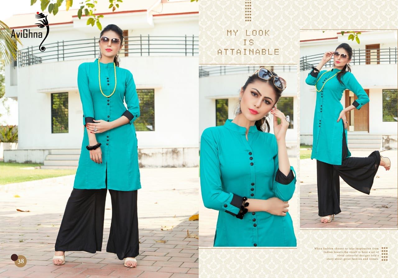 Heer By Avighna Creation 31 To 39 Series Beautiful Colorful Stylish Fancy Casual Wear & Ethnic Wear & Ready To Wear Heavy Cotton/ Rayon Printed Kurtis At Wholesale Price