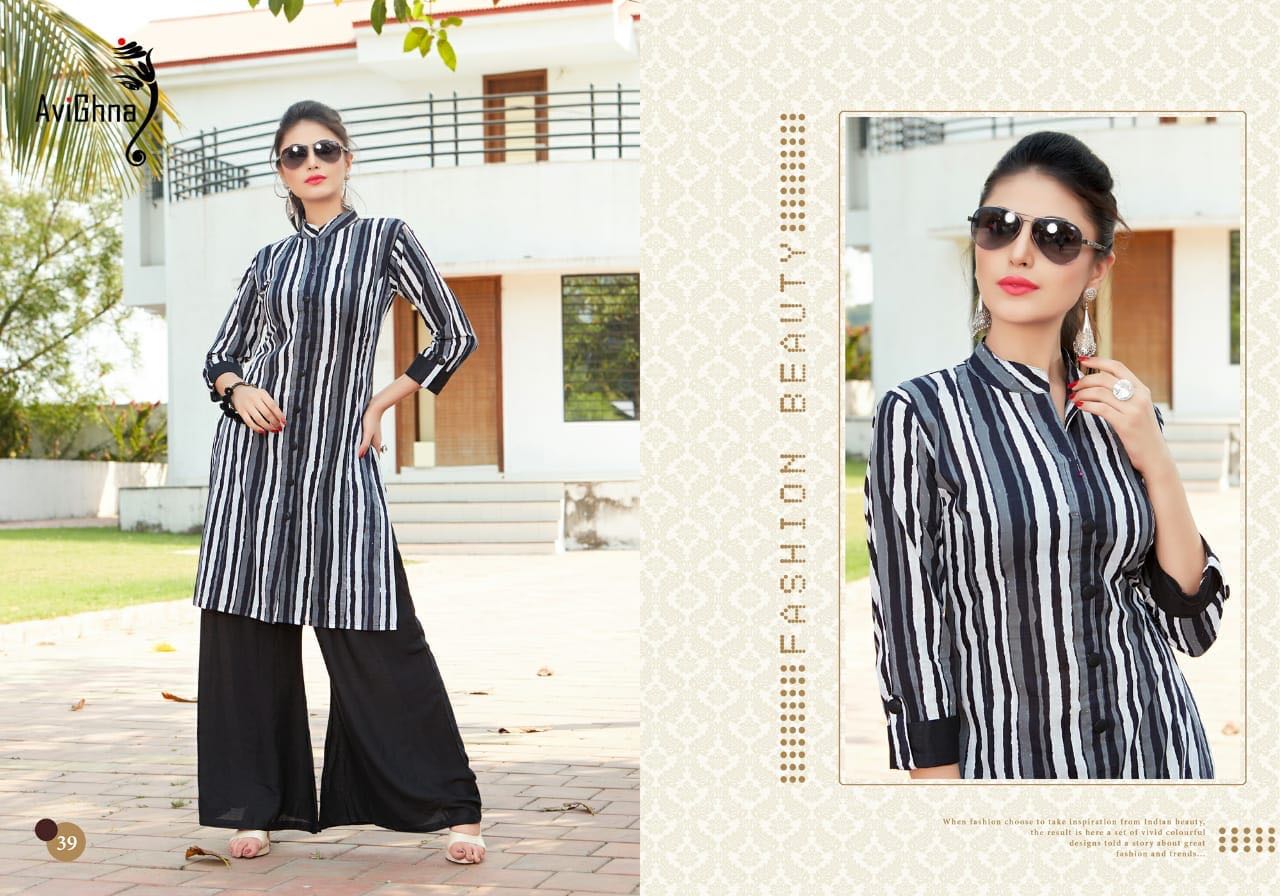 Heer By Avighna Creation 31 To 39 Series Beautiful Colorful Stylish Fancy Casual Wear & Ethnic Wear & Ready To Wear Heavy Cotton/ Rayon Printed Kurtis At Wholesale Price