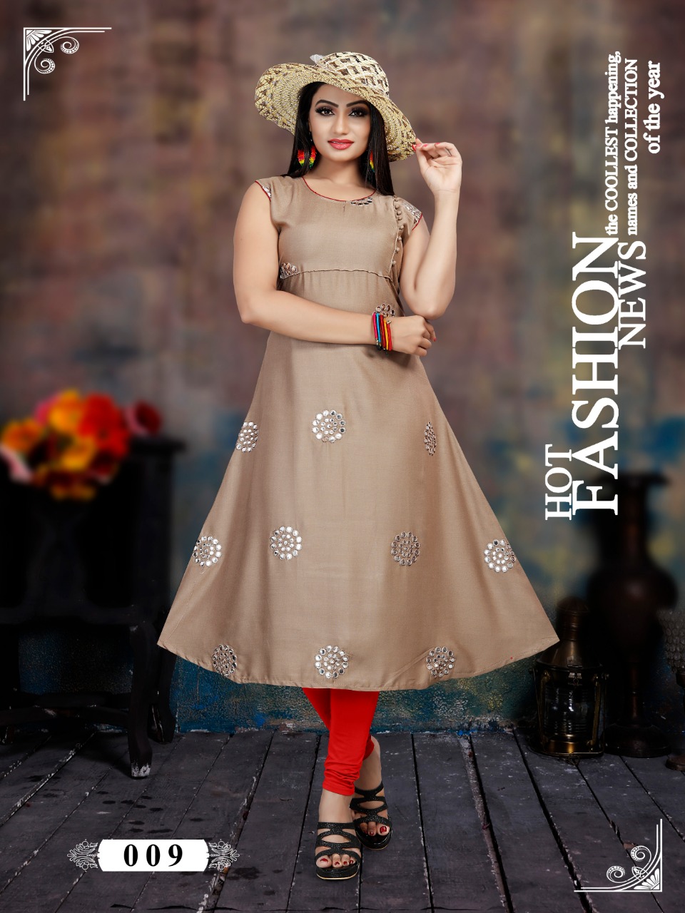 Heer By Jagdamba 001 To 012 Series Beautiful Colorful Stylish Fancy Casual Wear & Ethnic Wear & Ready To Wear Heavy Rayon And Mirror Work Kurtis At Wholesale Price