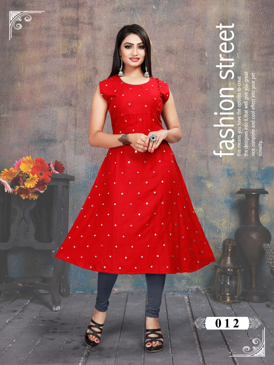Heer By Jagdamba 001 To 012 Series Beautiful Colorful Stylish Fancy Casual Wear & Ethnic Wear & Ready To Wear Heavy Rayon And Mirror Work Kurtis At Wholesale Price