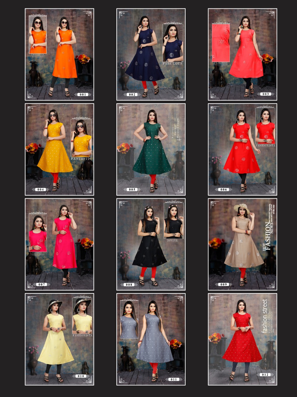 Heer By Jagdamba 001 To 012 Series Beautiful Colorful Stylish Fancy Casual Wear & Ethnic Wear & Ready To Wear Heavy Rayon And Mirror Work Kurtis At Wholesale Price