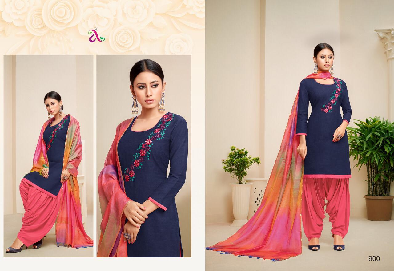 Heeriye By Angroop Plus 900 To 909 Series Designer Patiyala Suits Collection Beautiful Stylish Fancy Colorful Party Wear & Occasional Wear Soft Cotton With Embroidery Dresses At Wholesale Price