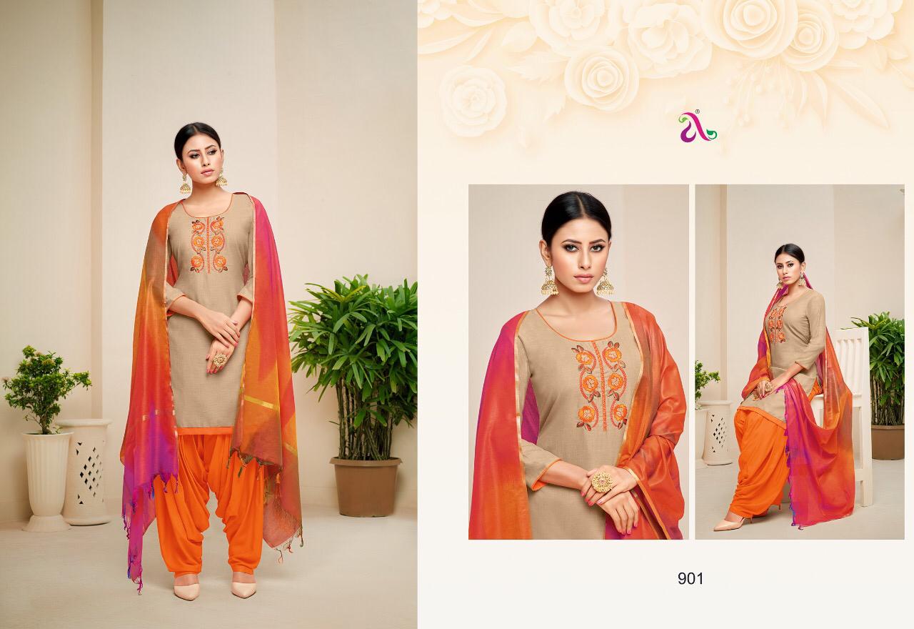 Heeriye By Angroop Plus 900 To 909 Series Designer Patiyala Suits Collection Beautiful Stylish Fancy Colorful Party Wear & Occasional Wear Soft Cotton With Embroidery Dresses At Wholesale Price