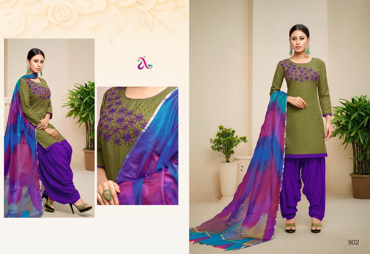 Heeriye By Angroop Plus 900 To 909 Series Designer Patiyala Suits Collection Beautiful Stylish Fancy Colorful Party Wear & Occasional Wear Soft Cotton With Embroidery Dresses At Wholesale Price