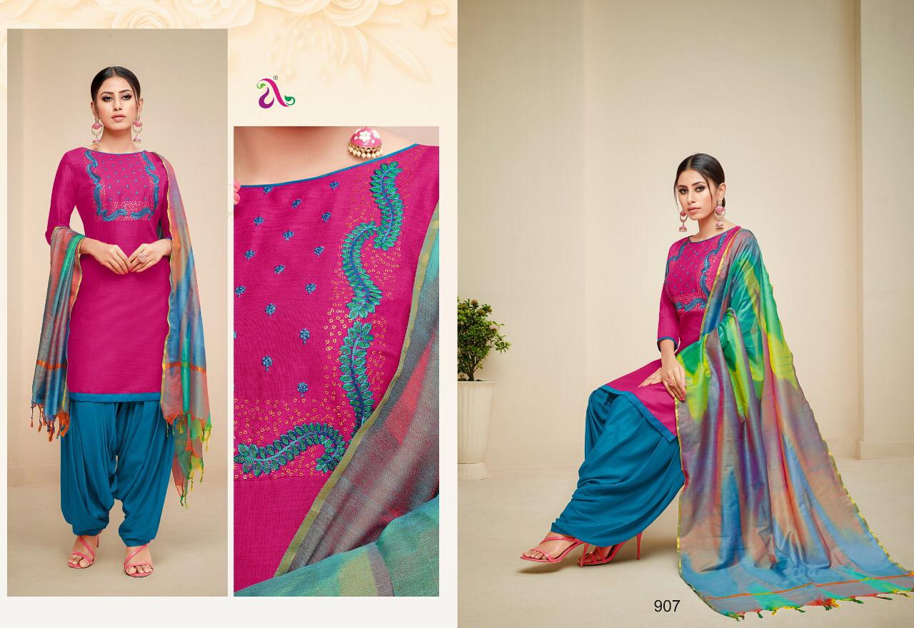 Heeriye By Angroop Plus 900 To 909 Series Designer Patiyala Suits Collection Beautiful Stylish Fancy Colorful Party Wear & Occasional Wear Soft Cotton With Embroidery Dresses At Wholesale Price