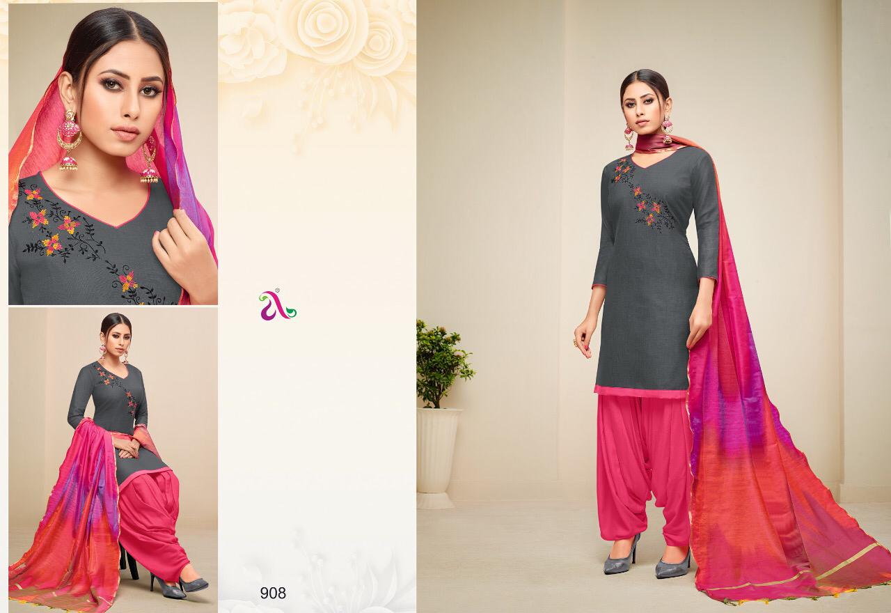Heeriye By Angroop Plus 900 To 909 Series Designer Patiyala Suits Collection Beautiful Stylish Fancy Colorful Party Wear & Occasional Wear Soft Cotton With Embroidery Dresses At Wholesale Price