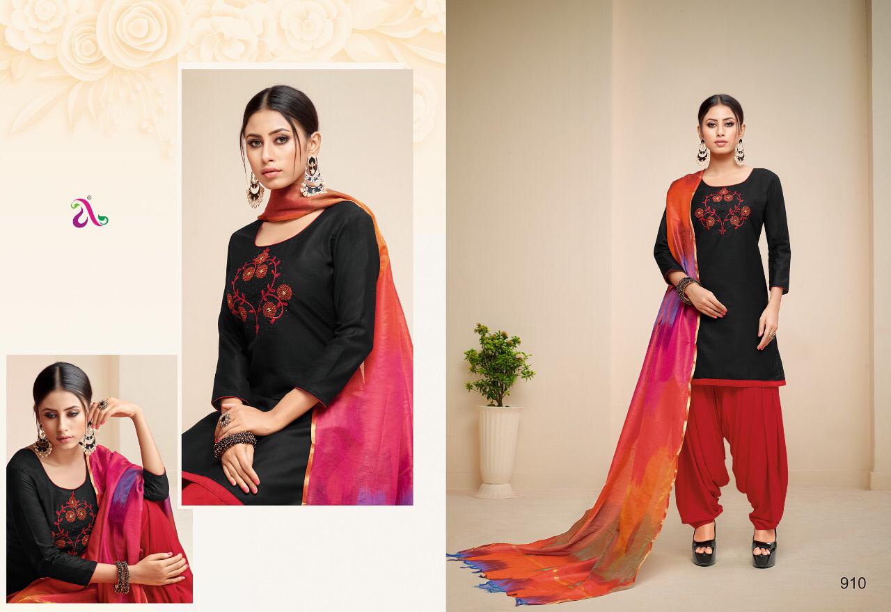 Heeriye By Angroop Plus 900 To 909 Series Designer Patiyala Suits Collection Beautiful Stylish Fancy Colorful Party Wear & Occasional Wear Soft Cotton With Embroidery Dresses At Wholesale Price