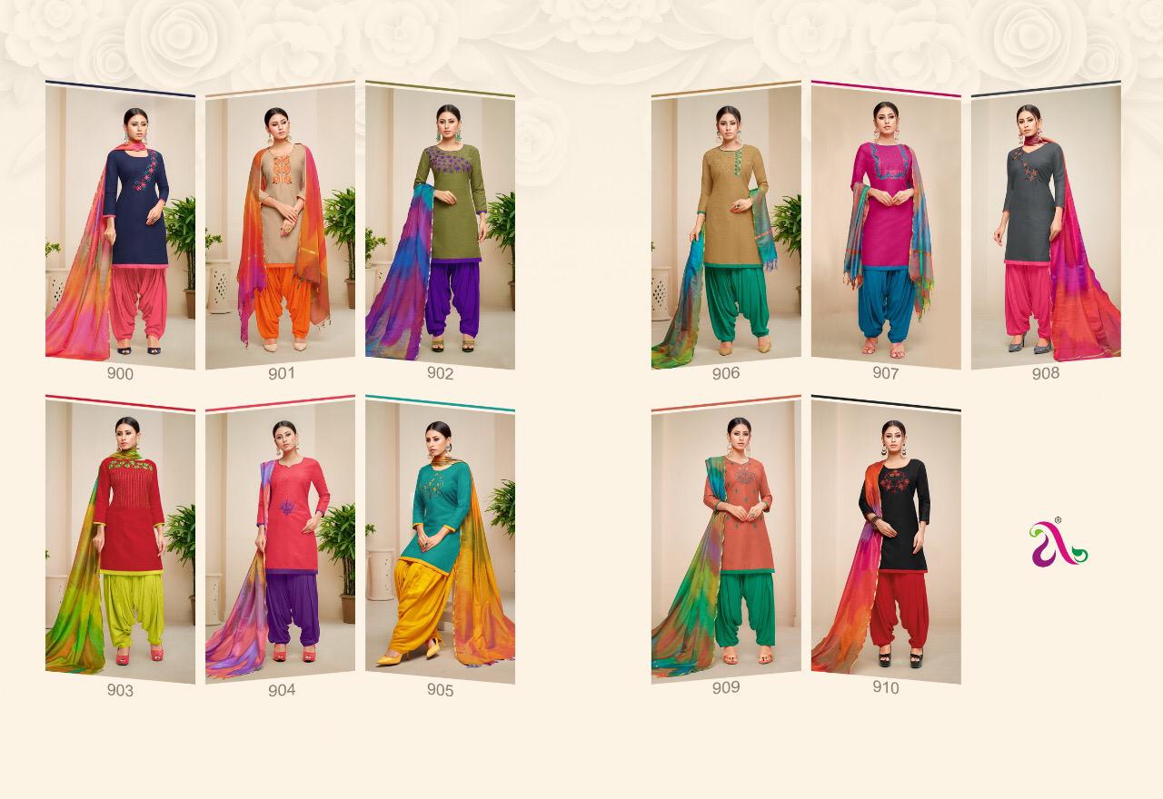Heeriye By Angroop Plus 900 To 909 Series Designer Patiyala Suits Collection Beautiful Stylish Fancy Colorful Party Wear & Occasional Wear Soft Cotton With Embroidery Dresses At Wholesale Price