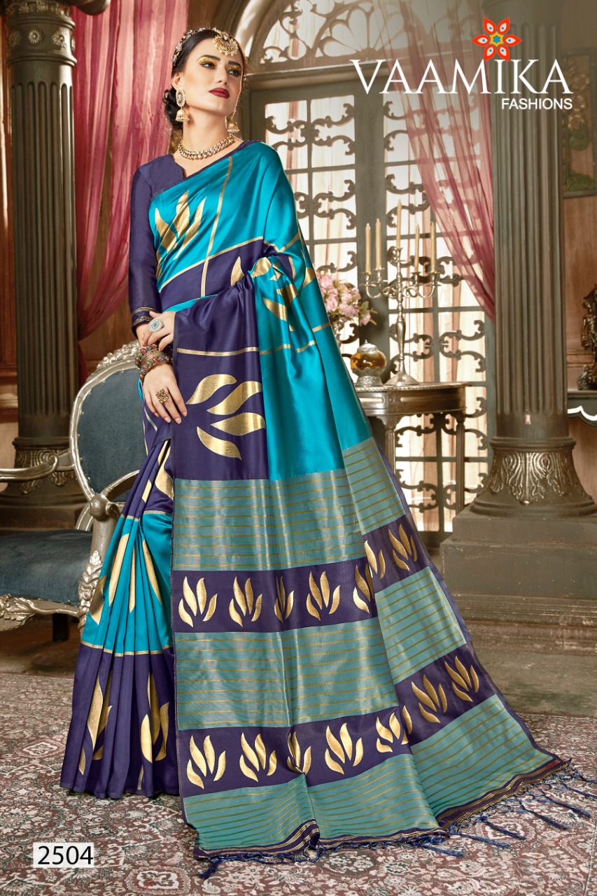 Heritage Silk By Vaamika Fashions 2501 To 2512 Series Designer Wedding Collection Beautiful Stylish Fancy Colorful Party Wear & Occasional Wear Silk Sarees At Wholesale Price