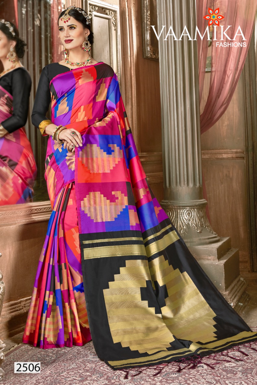 Heritage Silk By Vaamika Fashions 2501 To 2512 Series Designer Wedding Collection Beautiful Stylish Fancy Colorful Party Wear & Occasional Wear Silk Sarees At Wholesale Price