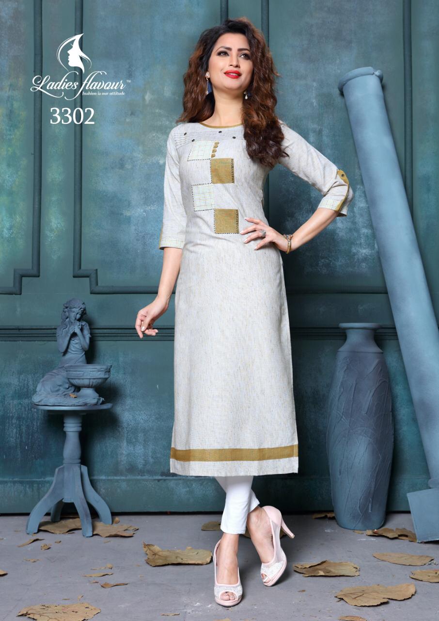 Heroine By Ladies Flavour 3301 To 3305 Series Beautiful Stylish Fancy Colorful Casual Wear & Ethnic Wear Talian Linen Kurtis At Wholesale Price