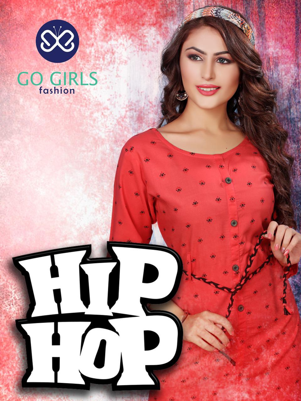 Hip Hop By Go Girls Fashion 001 To 004 Series Beautiful Colorful Stylish Fancy Casual Wear & Ethnic Wear & Ready To Wear Pure Rayon Kurtis With Hand Bag At Wholesale Price