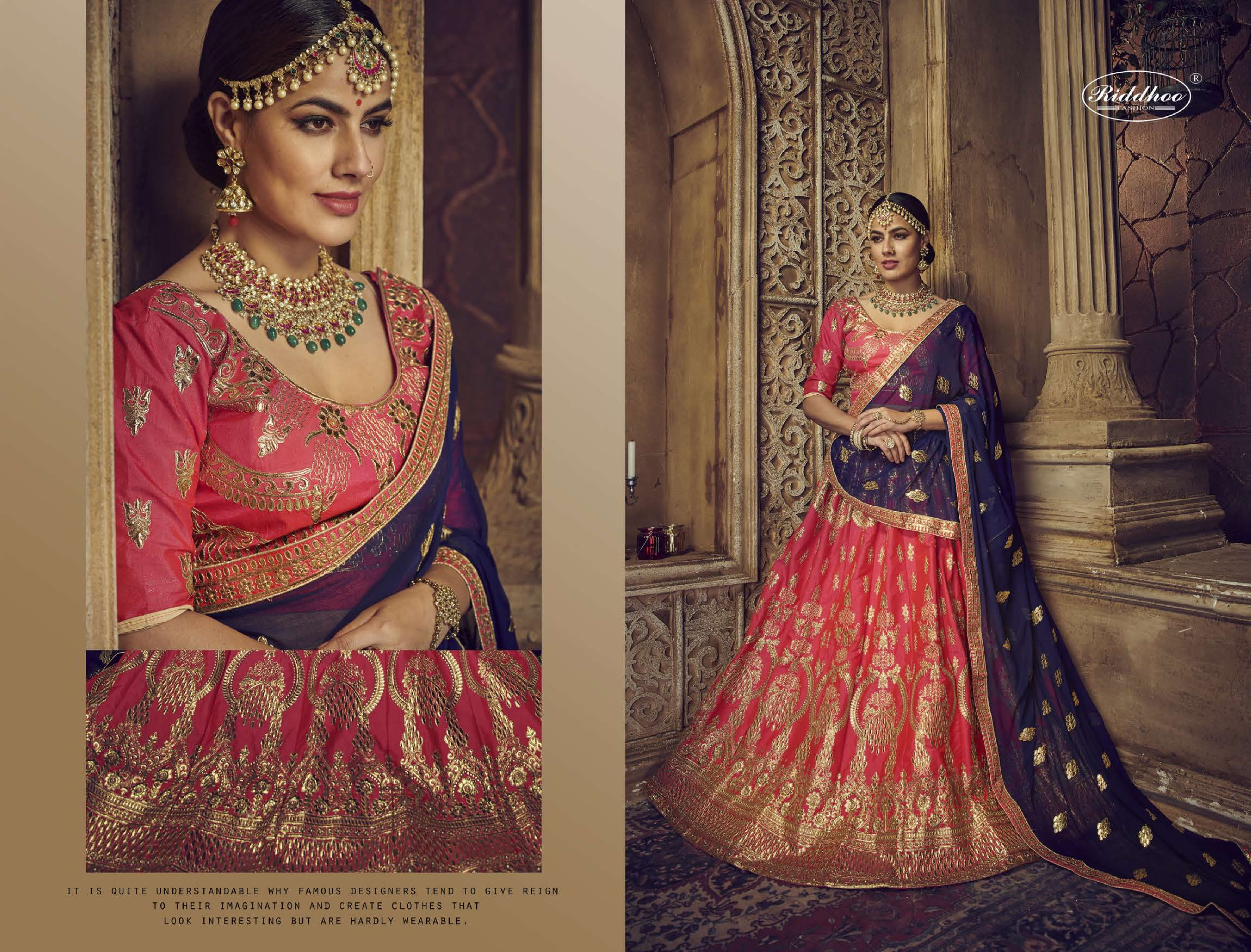 Hiranya By Riddhoo Fashion 01 To 08 Series Designer Wedding Collection Beautiful Stylish Fancy Colorful Party Wear & Occasional Wear Silk Embroidered Lehengas At Wholesale Price