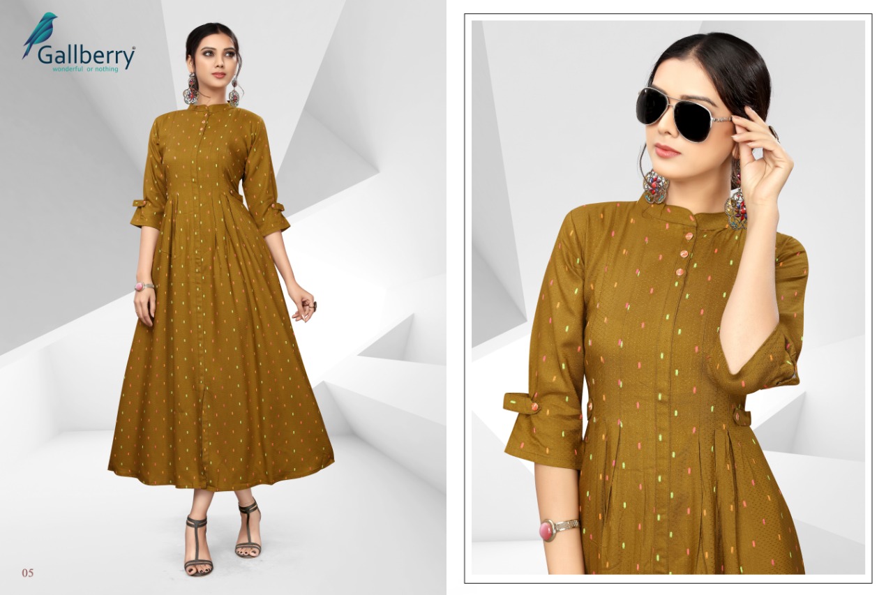 Hit List By Gallberry 01 To 09 Series Beautiful Colorful Stylish Fancy Casual Wear & Ethnic Wear & Ready To Wear Rayon Butti Jacquard Kurtis At Wholesale Price
